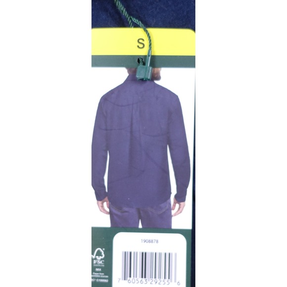 Woolrich Chamois Shirt Men Small 100% Cotton Long Sleeve Button Down Navy NWT - Picture 4 of 10